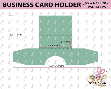 printable business card holder template.